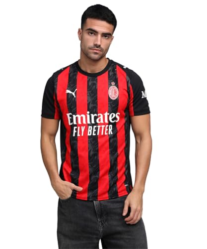 A.C. Milan Maglia Gara Home, Temporada 2025/2026, Camiseta de fútbol, Producto Oficial, Rossonero, S Unisex Adulto