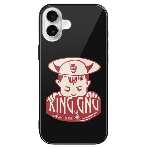iPhone 16 Plus �P�[�X �J�o�[ �ƌ݊����̂��� TPU �K���X King Gnu �A�C�t�H�� 16 Plus �X�}�z�P�[�X �ی�P�[�X �ϏՌ� �����h�~ ���^ �y�� ���C�����X�[�d�Ή�