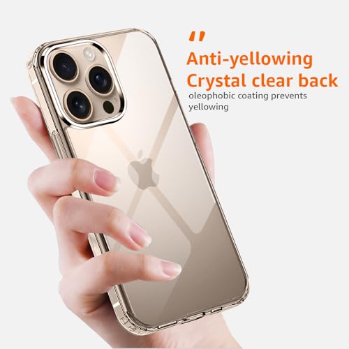 Image of Amozo for iPhone 16 Pro Back Case Cover |Ultra Hybrid Camera and Drop Protection Back Case Cover for iPhone 16 Pro - (Polycarbonate|Clear)