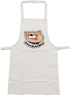 WOSHOW White Apron - Printed Japanese Anime Gokushufudo Cartoon Cooking Apron Cosplay Costume