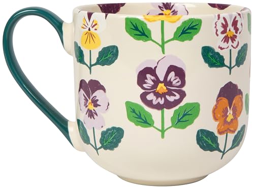 Jubilee Pansy Taza de 17 oz de Stoneware miniatura 2