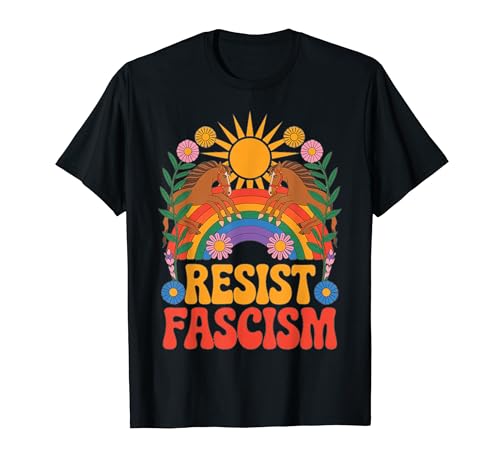 Horse Resist Fascism Groovy Rainbow No Kings �n�p T�V���c
