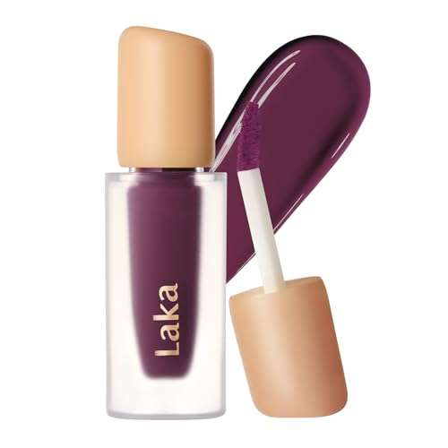 Image of Laka Fruity Glam Tint | Glowing Korean Lip Tint with Hydrating Lightweight Texture | Buildable Color, Non-Sticky High Shine Gloss | K-Beauty Korean Makeup | #196 Blend, 0.15oz
