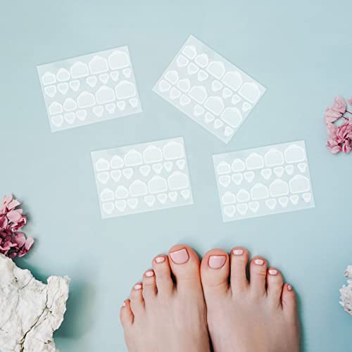 KALLORY 20 Folhas De De Gel Adesivo Para Unhas Dupla Face Guias Adesivas Para Unhas Falsas Para Unha