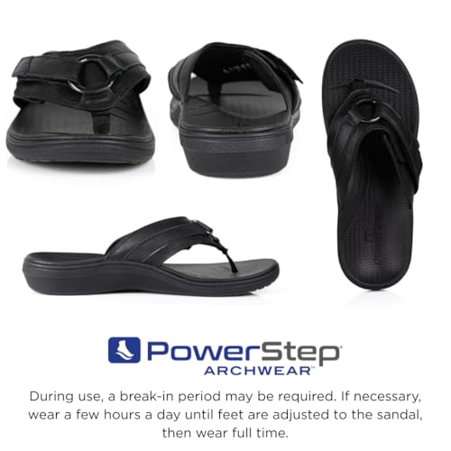 Image of PowerStep Archwear, Women's Arch Supporting Thong Sandal, Women's Orthotic Casual Dress Flip Flop, Shock Absorbing Sole, Plantar Fasciitis Relief, Neutral Arch, Lightweight, Non-Slip Tread