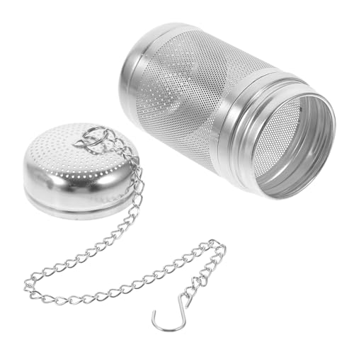 Toyvian Infuseur à Épices Acier Inoxydable Passoire à Thé Portable avec Maille Fine et Crochet Long Filtre Réutilisable pour Cuisine pour Bouillons et Assaisonnements