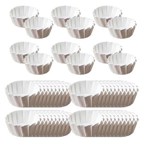 Doslilyy Forros para magdalenas para hornear, papel de panadería a prueba de, 4/6/8 pulgadas, antiadherentes, envoltorios para magdalenas, reutilizables, tazas para hornear en casa, cocina
