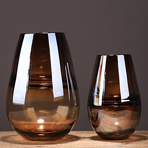 Vase en verre ambré pour centre de table de mariage et salon