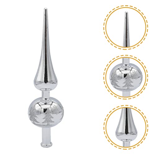 Stobok Vintage Decor Glass Spherical Christmas Tree Topper,Christmas Tree Topper Ornaments With Snowflake Holiday Indoor Suitable For Home Party Decoration,Xmas Treetop Decoration Stained Glass #TOP2