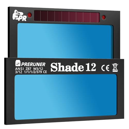 Core Series HD Shade 12 Auto Darkening Welding Lens 2"x4 1/4", Slim 0.2" True Color Welding Lens with Natural View for Pancake & Sugar Scoop Welding Hoods by Preruner - Used condition - US$28.90