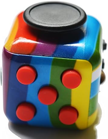 Ecelledge Fidget Cube Relieves Stress And Anxiety for Children and Adults Anxiety Attention Toy (Rainbow)