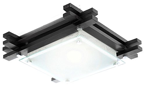 Deckenleuchte Edison Größe: 8,5cm H x 27cm W x 27cm T, Farbe (Gestell): Dunkel