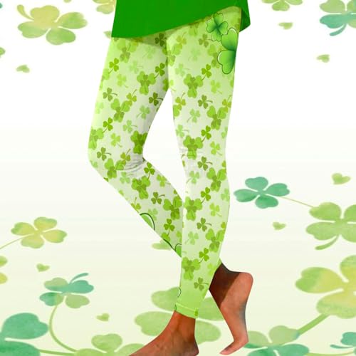 St Patricks Day Workout Leggings for Women Girls Irish Printed Gym Tummy Control High Waisted Activewear Yoga Pants Trousers2