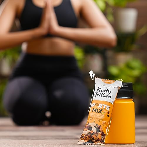 Image of Nutty Gritties Grab And Go Sports Mix | 240g (Each Pouch 40g, Pack of 6) - Roasted Almonds, Cashews, Pistachios, Dried Blueberries, Cranberries and Raisins