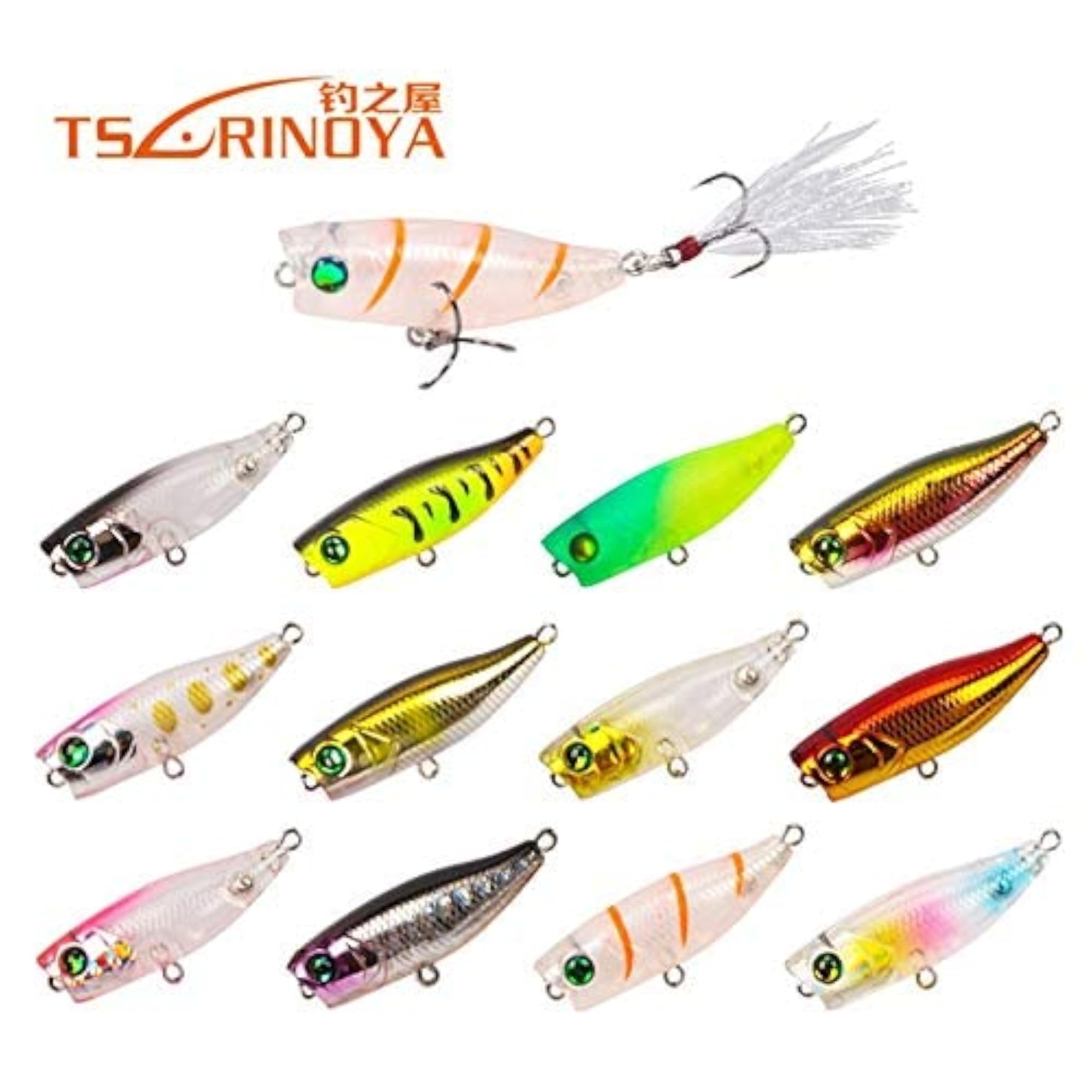 40mm Mini Popper Fishing Wobbler, 3g