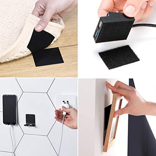 Unbraded A738N-11-N Wedong 10 Pairs Adhesive Hook And Loop Tape Strips,2.4X2.4 Inch Strong Double Sided Sticky Back Fasteners Interlocking Tape Square Strips Mounting Tape thumb #6