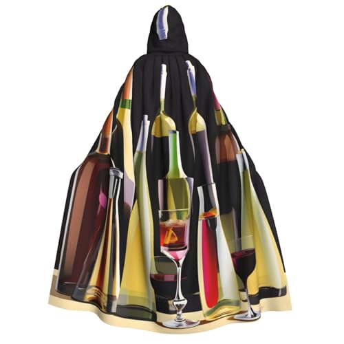 Cape à capuche cocktail et vin pour déguisement adulte homme et femme