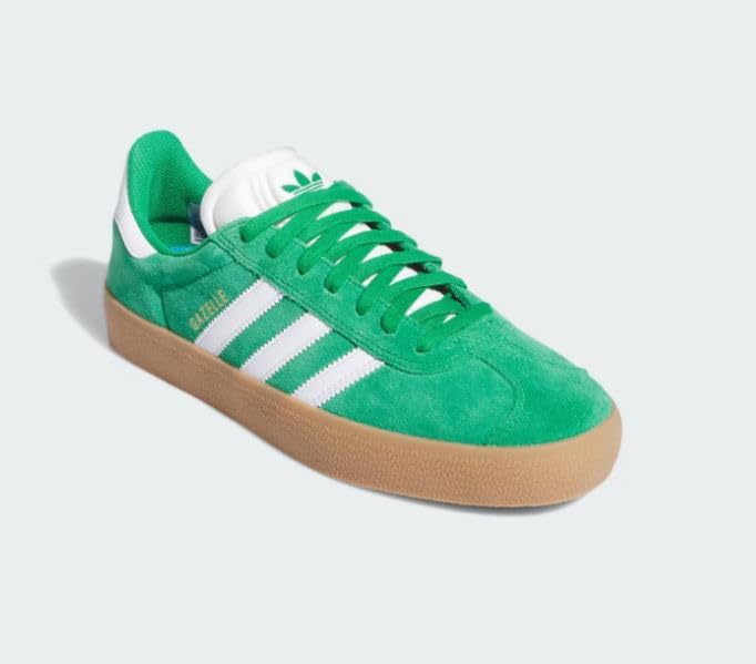 adidas Unisex Gazelle ADV GreenFtwr White/Gold met. 5 US4