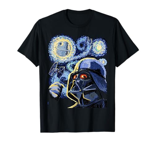 T-shirt Star Wars Vader Starry Sky vêtement geek obscurité spatiale pour adulte