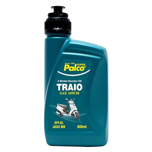Image of PALCO Traio 10W30 Engine Oil for Scooters 800 ml (Pack of 1) Multigrade Synthetic Technology 4 Stroke Engine Oil for Scooty - API: SL JASO MB Certified