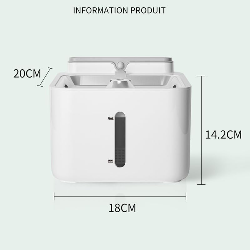 Qcwwy Fuente de Agua Inalámbrica para Gatos con Sensor de Infrarrojos Lejanos, Dispensador de Agua Automático de Acero Inoxidable para Mascotas, Fuente de Alimentación Dual (Modelo de Carga de 2600