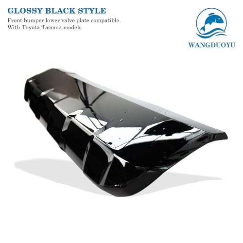 Image of Front Bumper Lower Valance Panel Skid Plate Black Compatible with 2016-2023 Toyota Tacoma - Replaces Part 53911-04210 TO1095205 (Gloss Black)