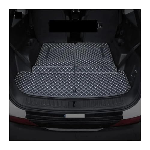 Tapis de coffre voiture cuir Hyundai Santa Fe 2019 2020 2021 2022 2023 6 places 1 bottom pad