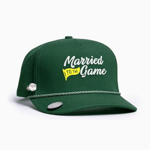 Image of BRIMZ Golf Performance Hat - Tee Holder & Magnetic Brim - Breathable Sweat & Water Resistant Golfing Snapback Cap
