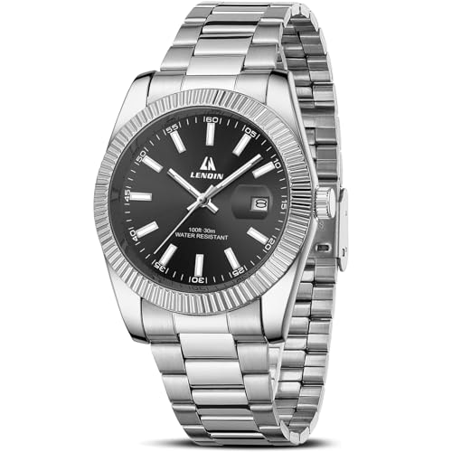 LN LENQIN Orologio Uomo Orologi in Acciaio Inossidabile Da Uomo