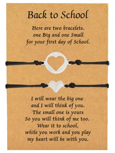 YANCHUN Mommy and Me Bracelets Mother Daughter Bracelets Set for 2 Cutout Butterfly Heart Matching Bracelet for Daughter from Mom