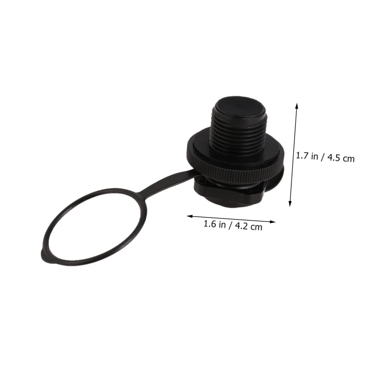 WOONEKY 3sets Schnell Inflation TPU Düse Für Boot Kajak Zart 22mm Fit Boote Schwarz 8 Stücke * 3