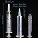 20ml Plastic Syringe Without Needle for Liquid - Measuring Syringes with Caps , Separate Sterile Packaging , Pet Medicine Small Syringe for Cats and Dog - 20 ml 4Pack
