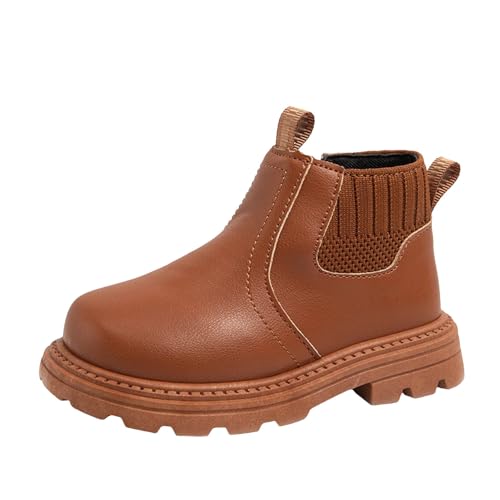 IWIHMIV Ankle Boots for Girls Kid Boots Toddler Girl Ankle Boots Outdoor Kids Hiking Short Boots Comfort Leather Boots