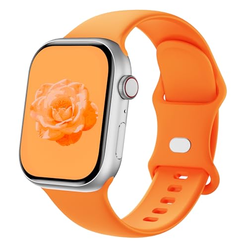 Sycamond Silicone Band Compatible with Apple Watch 41mm 40mm 42mm 38mmm, Replacement Sport Strap...