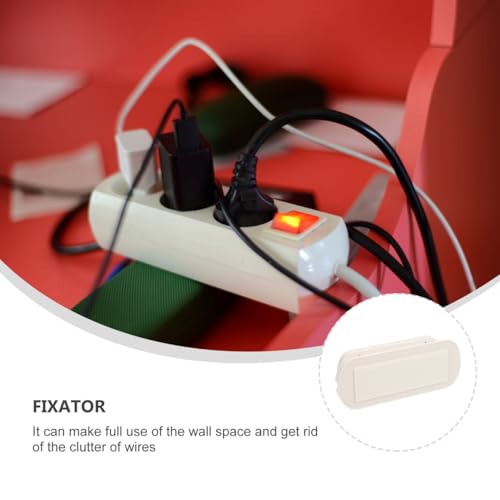 Soporte resistente para tira de cables para escritorio organizador de cables gestión de cables montaje bajo escritorio para regleta miniatura 6