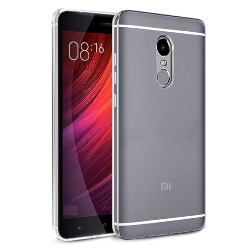 Image of COVERBLACK Rubber Silicone Back Cover for Redmi Note 4X - Transparent