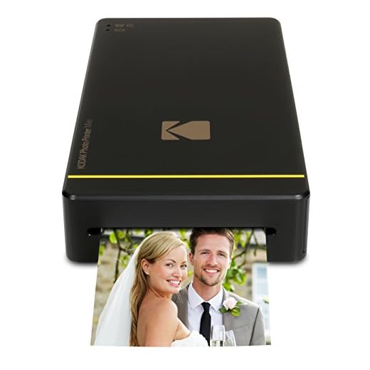 Kodak Mini-mobil W-LAN & NFC 4,7 x 7,5 cm fotoskrivare med avancerad sublimeringsteknik och fotokonserveringslager (svart) kompatibel med Android & iOS.