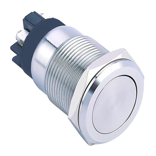 Bornier à 4 broches 19mm en acier inoxydable bouton poussoir momentané 1NO1NC
