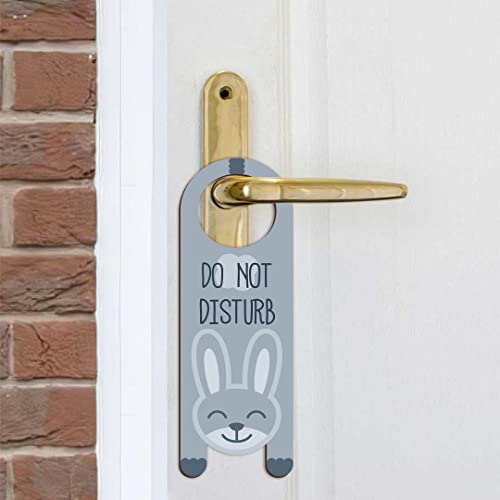Image of KREEPO Do Not Disturb Rabbit Shaped MDF Door Sign Hanger Size(24cm x 8.5cm) kr54