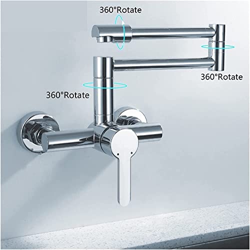 Robinet de cuisine mural haut de gamme avec bras pliable eau chaude froide - 4