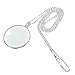 5X Magnifying Glass Pendant 1.6" Glass Lens Dia. and 35" Alloy Necklace (Silver)