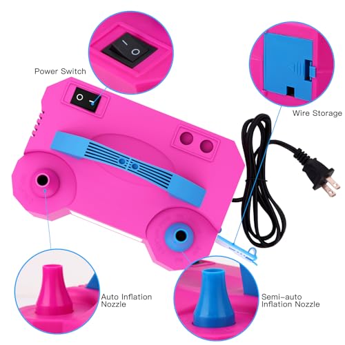 rubfac 7.2ft Adjustable Balloon Arch Kit with Electric Pump, Pink, Round, Arch with Electric Pump, Baby Shower, Wedding, Birthday, Graduation, Unisex Adult - Image 5