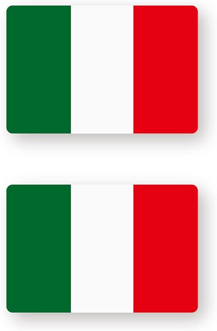 Amazon 反射ステッカー工房 New 国旗ステッカー イタリア Ssサイズ 2枚組 再帰反射 耐水 欧州 Eu ヨーロッパ イタ車 屋外使用可能 イタリアss 2 車 バイク 車 バイク