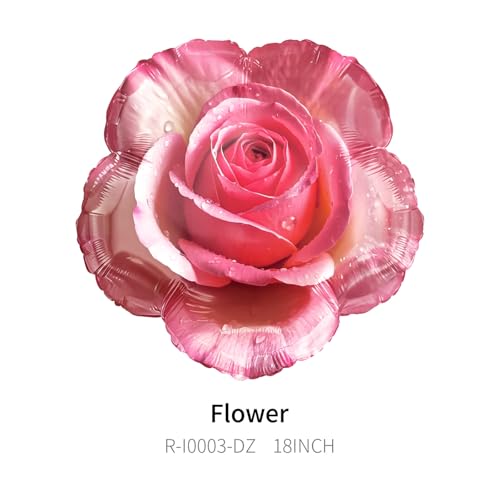 Image of Rose Balloons Pink Flower Balloons for Rose Party Decorations Floral Birthady Party Decor Two Dozen Roses Birthday Theme Party Decorations Floral Baby Shower Fairy Alice Decorations Valentines Day