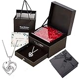 【Materialangaben】Halskette Gewicht 4g, Material Silber verkupfert, Kartongewicht 450g, Papiermaterial, 9 Rosen sind Seifenmaterial