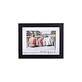 Malden International Designs Rustic Woods Silkscreened Glass Floater 'The Best of Friends' Matted Picture Frame, 4x6/6x8, Black