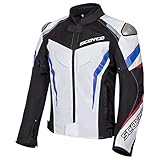 【CE-geprüfte Protektoren】 Die Motorrad-Reitjacke ist mit CE-zertifizierter Rüstung überzogen, Polsterung Ihres oberen und unteren Rückens, Schulter und Ellbogen vor Abrieb geschützt, schützt Sie vor Stürzen während Sie fahren und sorgt gleichzeitig für volle Bewegungsfreiheit.