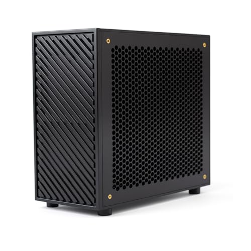 Gabinete PC DIY Mini CNC de Aluminio – Chasis Compacto ITX para Tarjetas Gráficas Bajas y Profesionales, Estructura de Aleación de Aluminio CNC, Diseño Silencioso de Alta Ventilación para Oficina, Creación y Montajes DIY miniatura 3