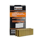 Freeman 16-Gauge 3/4' Glue Collated Construction Staples with 7/16' Crown – 2,000 Count – Galvanized Heavy-Duty 16 GA Staples for Siding, Roofing & Sheathing – CS16-34