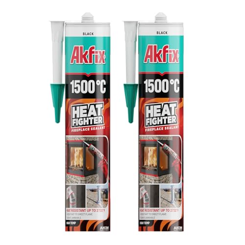 Akfix Heat Fighter Fireplace Sealant 2700°F, 2x10.1 oz